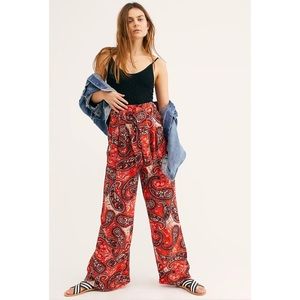 *NEW* Free People Double Trouble Pants | Color: Tiger Lily Combo | Size: S
